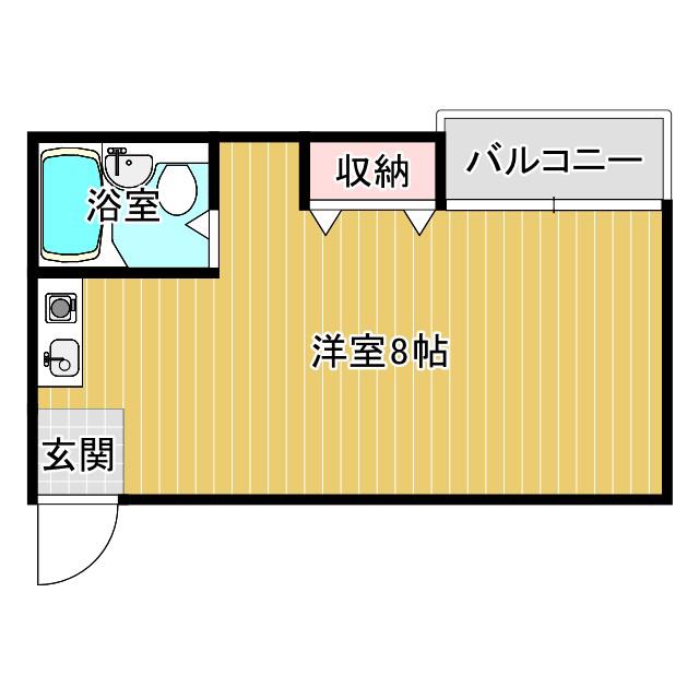 キューブ西加賀屋(ワンルーム/4階)の間取り写真