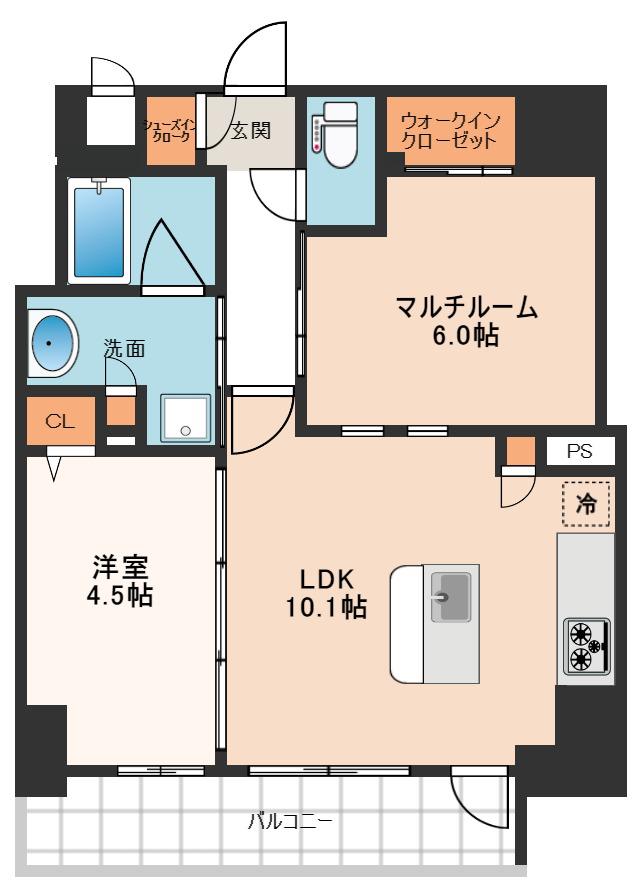 エステムプラザ南船場レジスタ(1SLDK/11階)の間取り写真