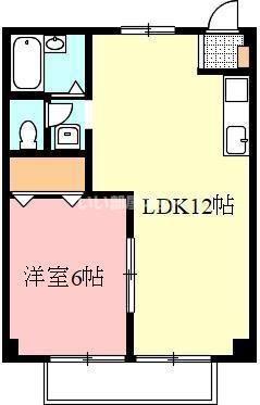 杉山団地ハイツ(2DK/1階)の間取り写真