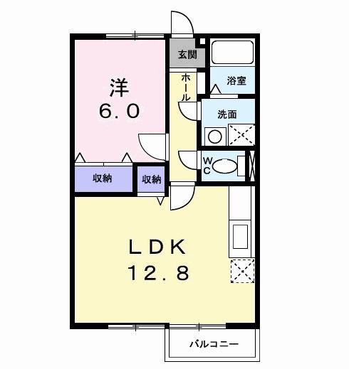 MY・HOMEII(1LDK/1階)の間取り写真