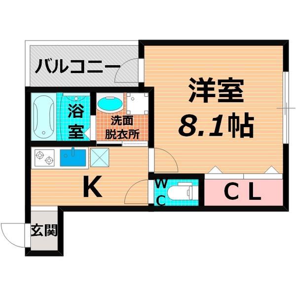 フジパレス千林大宮(1K/1階)の間取り写真