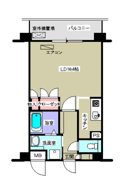 SD-5(1K/1階)の間取り写真