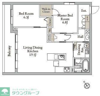 シャーメゾン藤雅庭(2LDK/2階)の間取り写真