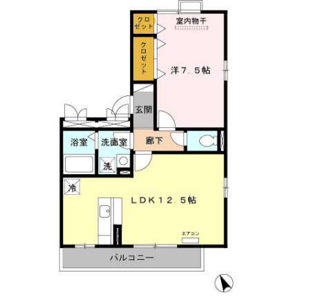 フォルマート(1LDK/2階)の間取り写真
