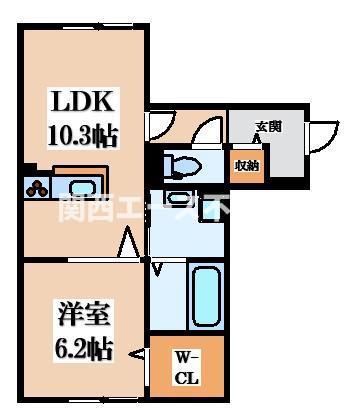 ルナメゾン(1LDK/2階)の間取り写真