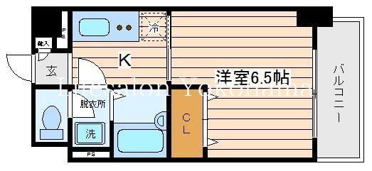 ベスト伊勢佐木町(1K/8階)の間取り写真