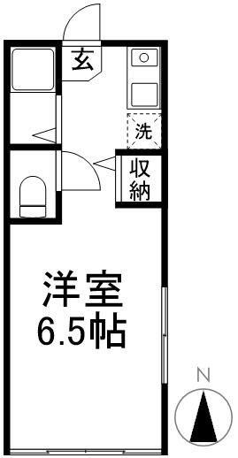 鷺宮3丁目(ワンルーム/2階)の間取り写真