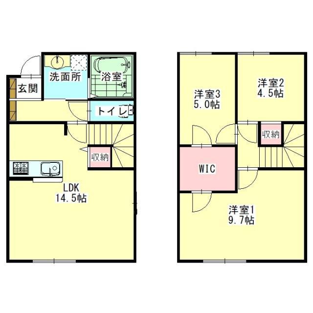 メゾンド鈴鹿(3LDK/1階)の間取り写真