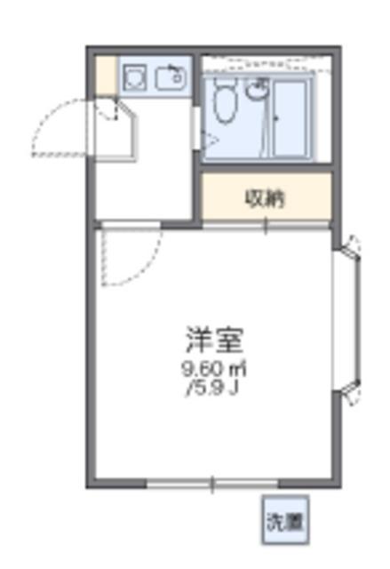 レオパレス亀有第5(1K/1階)の間取り写真