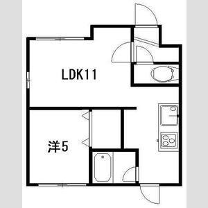 AQUAIII(1LDK/2階)の間取り写真