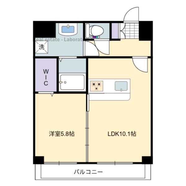 F・STAGE江平 イースト(1LDK/8階)の間取り写真