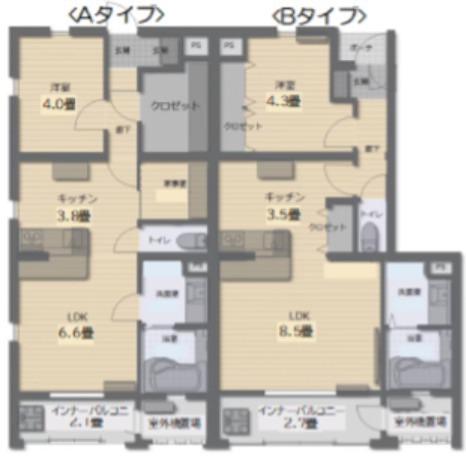 FIGARO(1LDK/4階)の間取り写真