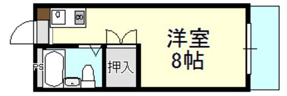 パレロワイヤル千代田町(ワンルーム/5階)の間取り写真