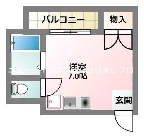 メゾンジョイ(ワンルーム/3階)の間取り写真