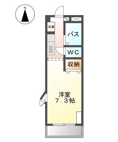 ファインパーク原尾島(1K/2階)の間取り写真