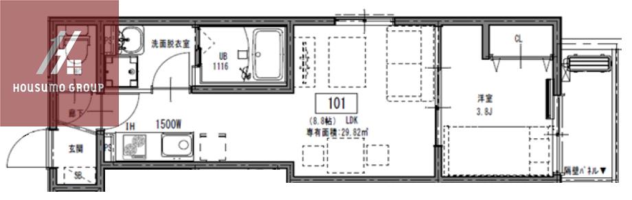 D PORTA RAFFINATO(1LDK/2階)の間取り写真