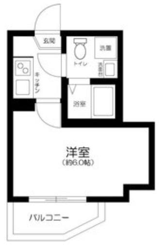 GLUCK船橋(1K/1階)の間取り写真