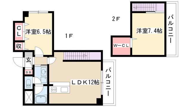 GOOD LIFE NAGAKUTE(2LDK/2階)の間取り写真