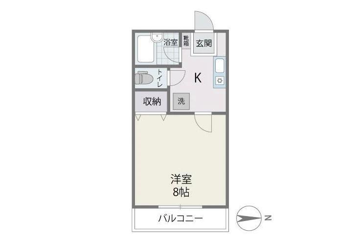 セントリーフ南片江(1K/2階)の間取り写真