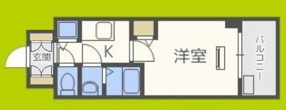 プレサンス難波ヴィータ(1K/9階)の間取り写真