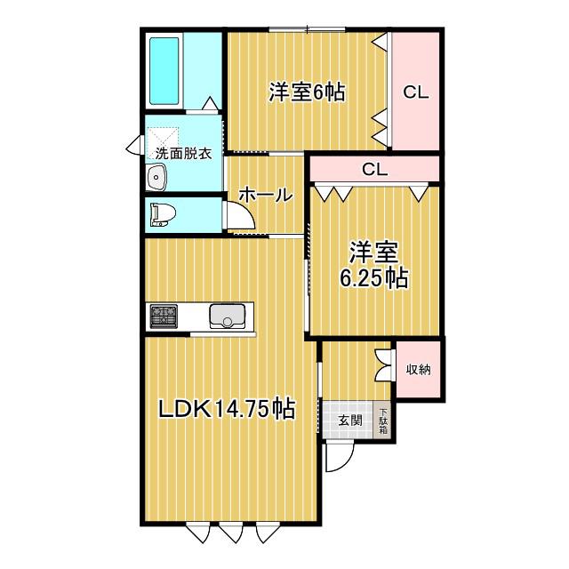 LIEN13(2LDK/1階)の間取り写真