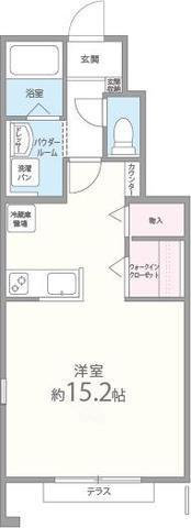 アグレアーブル(ワンルーム/1階)の間取り写真