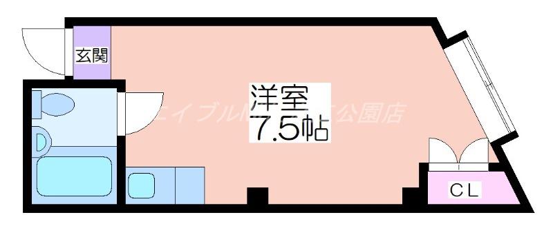 エスオーハイツ(ワンルーム/2階)の間取り写真