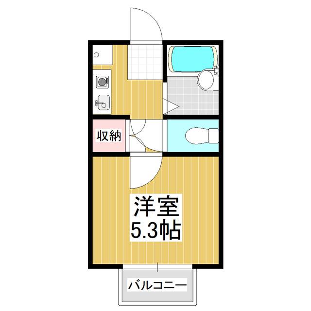 シャトレー渚(1K/1階)の間取り写真