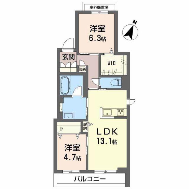 SHAMAISON SANYO(2LDK/3階)の間取り写真