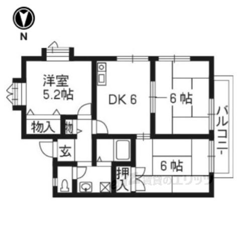 GOOD WOOD(3DK/1階)の間取り写真