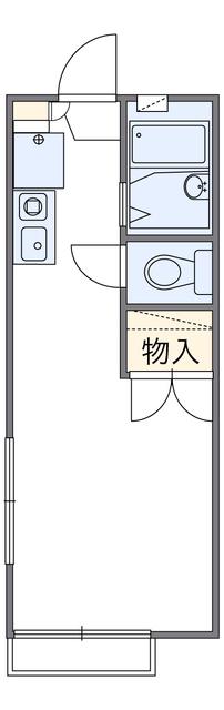 レオパレス橋本(ワンルーム/2階)の間取り写真