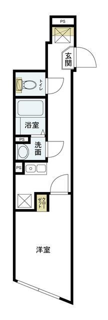 AXIA千歳烏山(1K/4階)の間取り写真