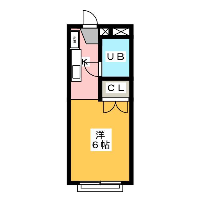 ハイツタケハナ(ワンルーム/2階)の間取り写真