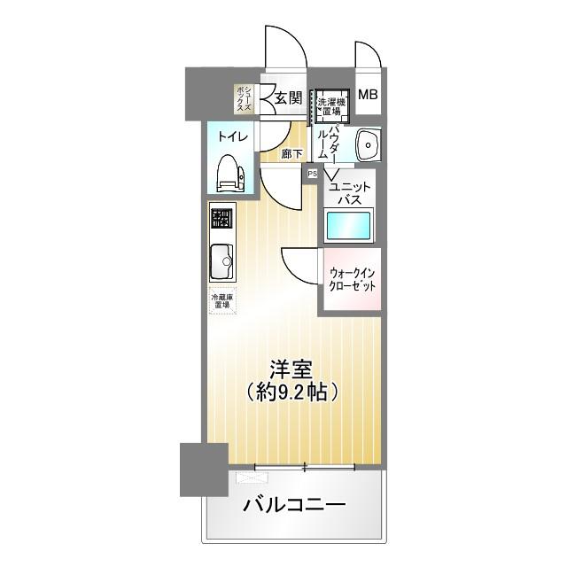 プレサンス神戸水木通ルミエス(ワンルーム/11階)の間取り写真