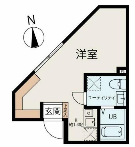 フィエルテ東向島(ワンルーム/3階)の間取り写真
