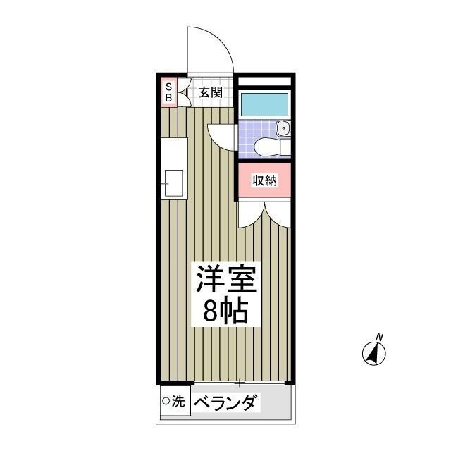 ホワイト・バレー(ワンルーム/1階)の間取り写真