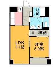 コンチネンタル・インB(1LDK/3階)の間取り写真