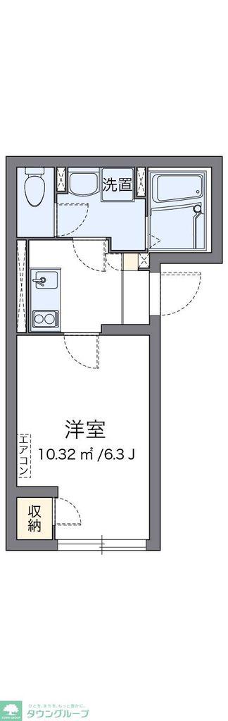 クレイノエトワールK品川(1K/1階)の間取り写真