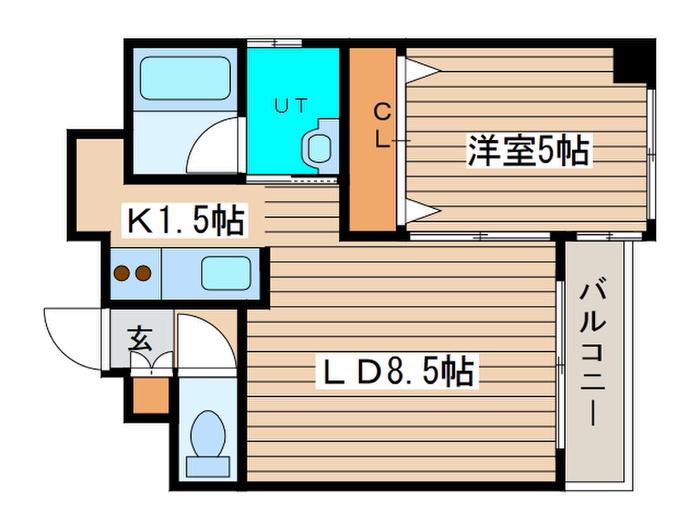 ラフィネ31(1LDK/2階)の間取り写真