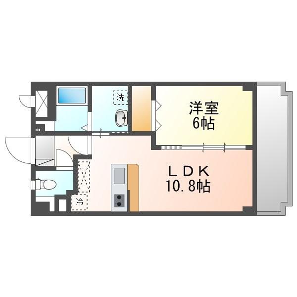 アルカンシエル(1LDK/3階)の間取り写真