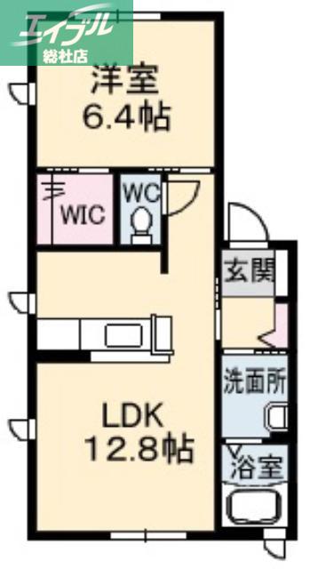 グラシアス・セゾンD棟(1LDK/1階)の間取り写真