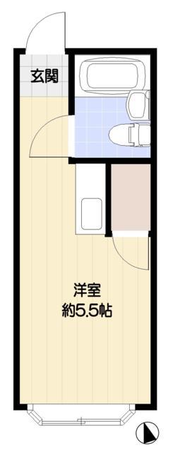 パレス池袋(ワンルーム/1階)の間取り写真