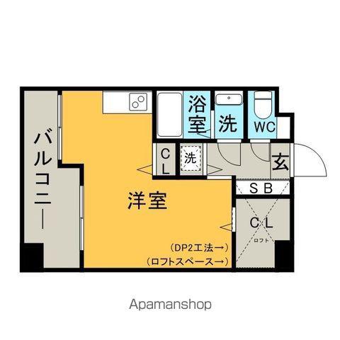 セントラルポート(ワンルーム/6階)の間取り写真