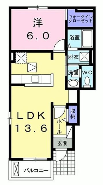 カーサウィンベル5(1LDK/1階)の間取り写真