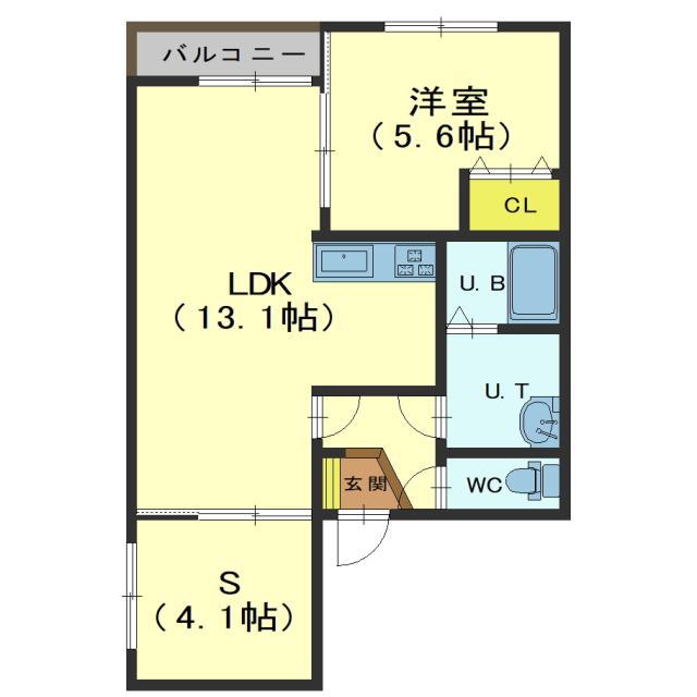 LE CHAT NOIRII ル シャノワールII(1SLDK/2階)の間取り写真