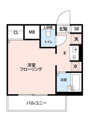 マイナビSTAYミライエ中野坂上駅南(ワンルーム/2階)の間取り写真