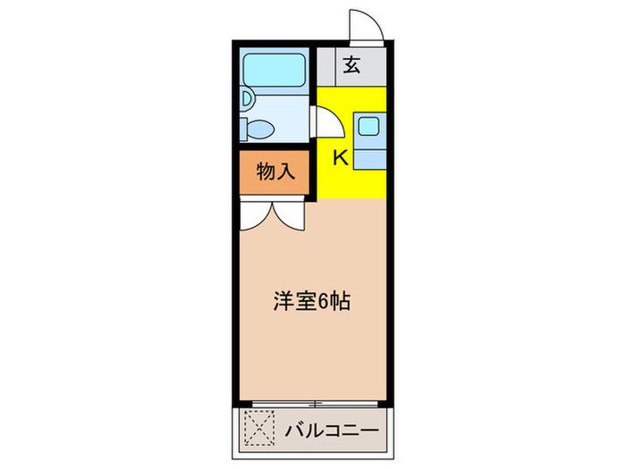 キャビンタコス(1K/1階)の間取り写真