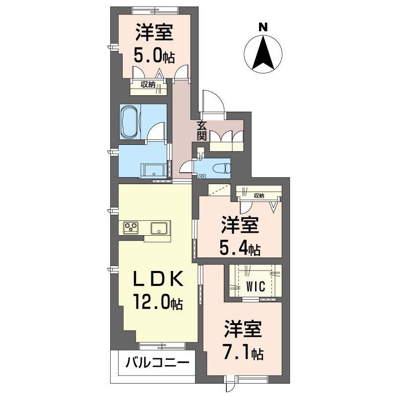 ドリームMH(3LDK/2階)の間取り写真