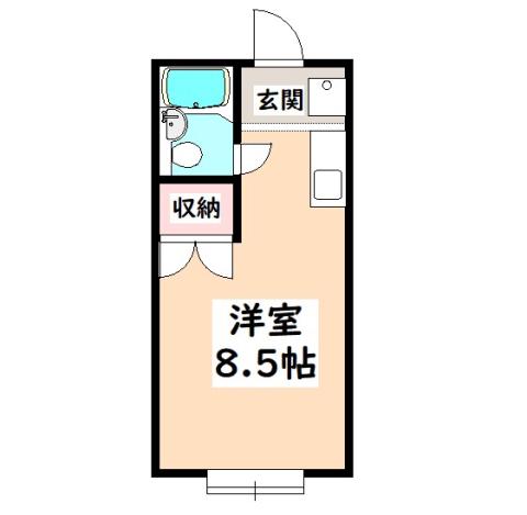 アンフィニいぶき(1K/2階)の間取り写真