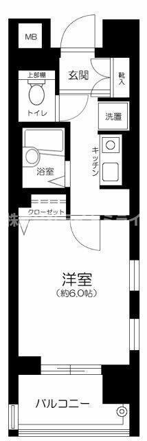 ダイナフォート日本橋(1K/9階)の間取り写真